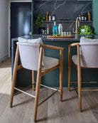 Latte Basketweave / Pearl Leather / White Oak / Counter (24" Height)
