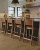 Saddle Leather Seat / Saddle Leather Back / White Oak Frame / Counter (26" Height)