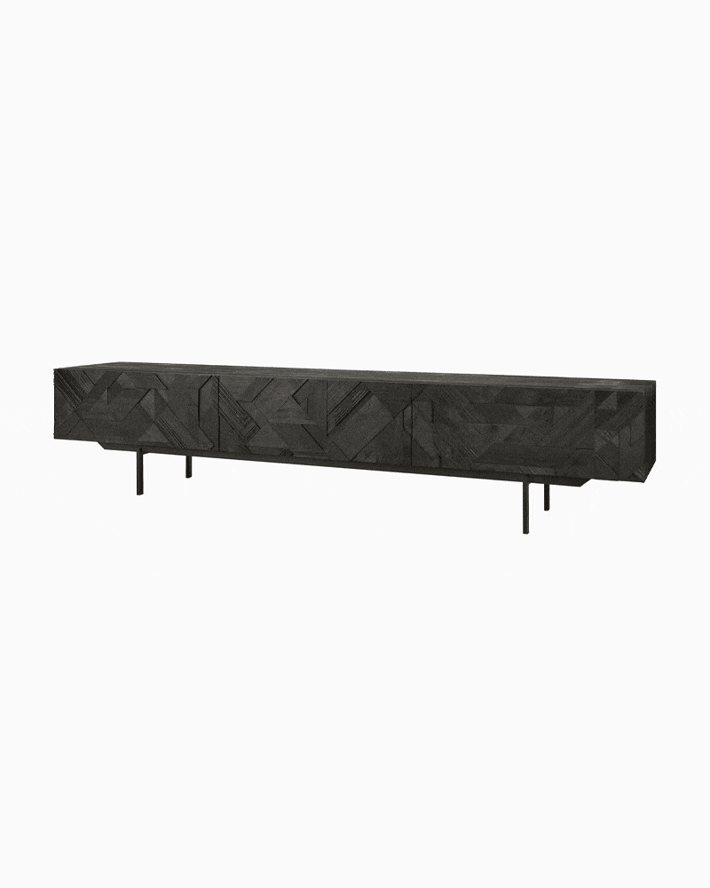 Black Teak / Two Drawers (94.5")