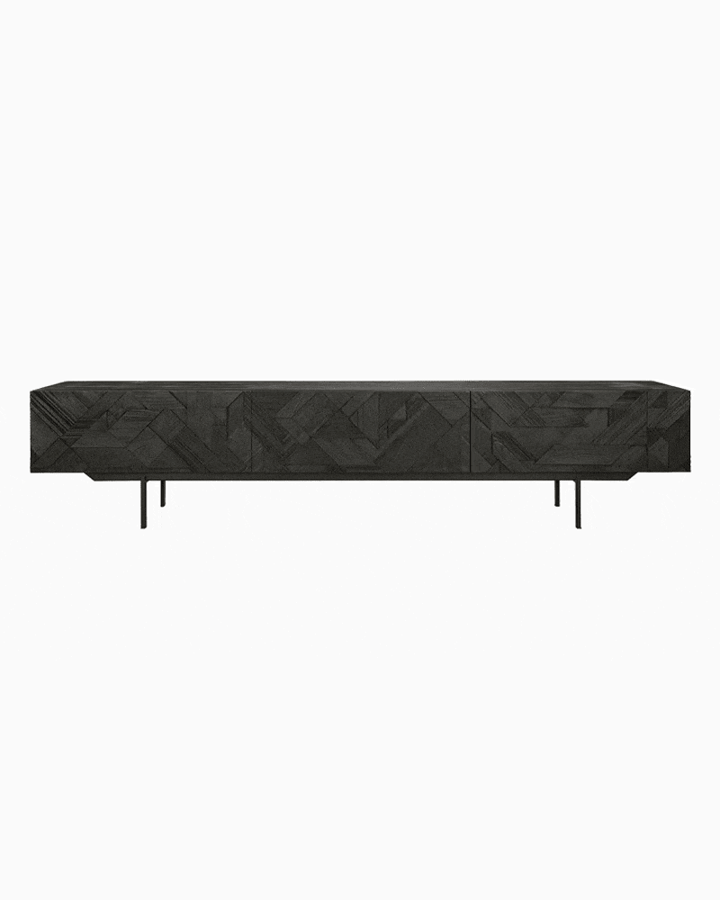 Black Teak / Two Drawers (94.5")