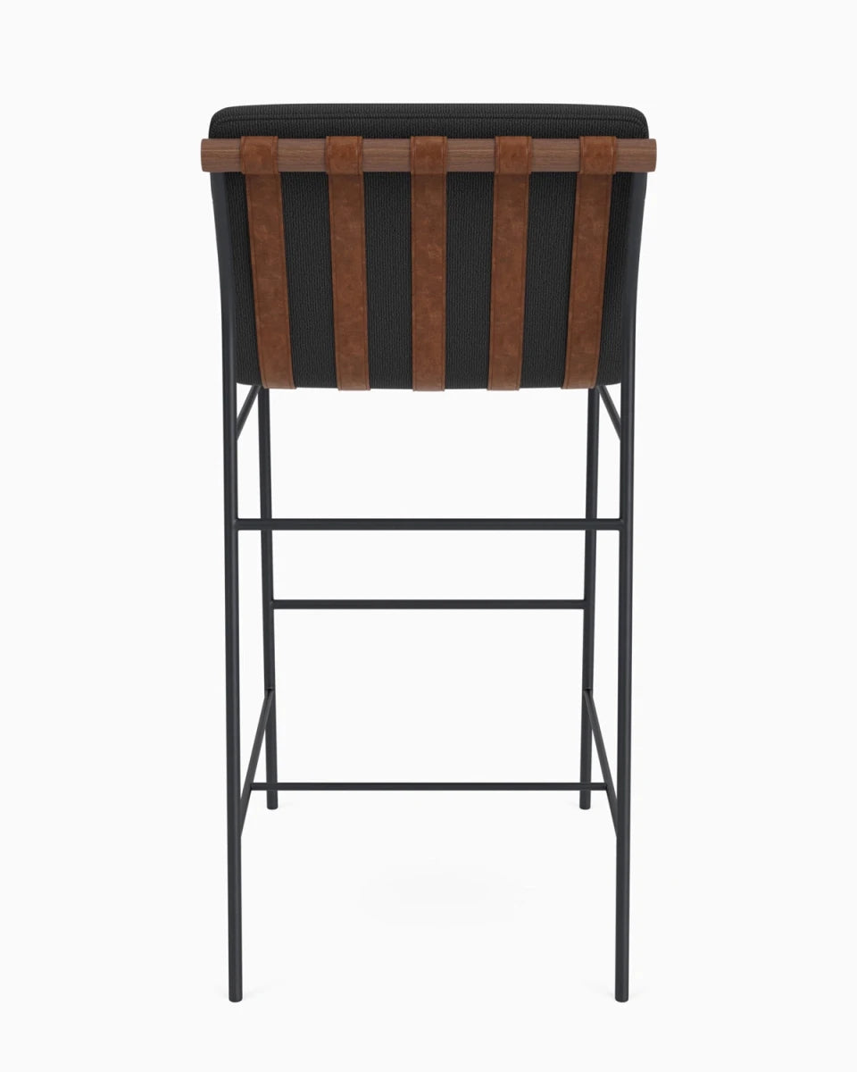 Charcoal Boucle / Heirloom Oak Straps / Walnut / Bar (30" Height)