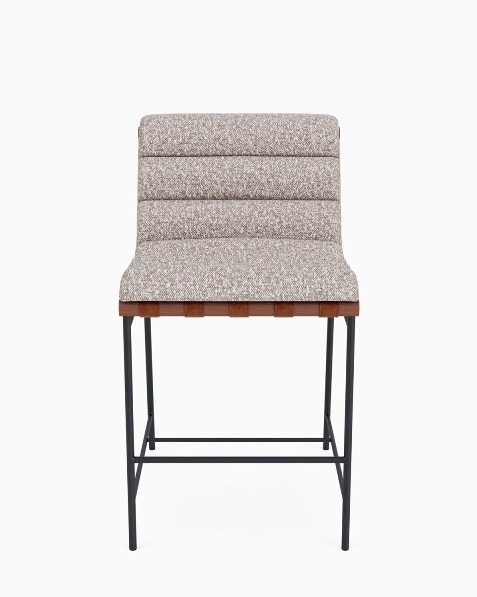 Stone Boucle / Heirloom Oak Straps / Walnut / Counter (24" Height)