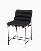 Black Leather / Black Leather Straps / White Oak / Counter (24" Height)
