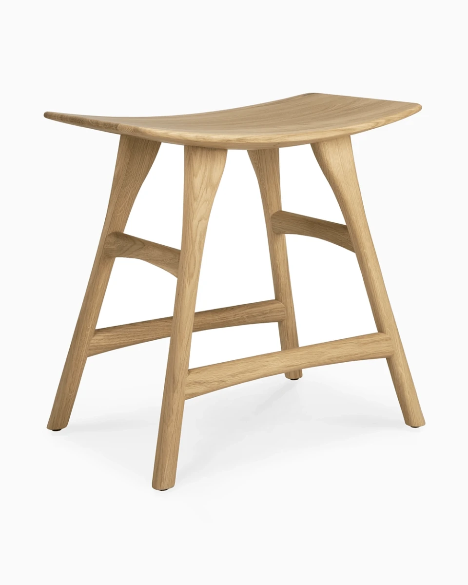 Natural Oak / No Cushion / Dining Height (19" Height)
