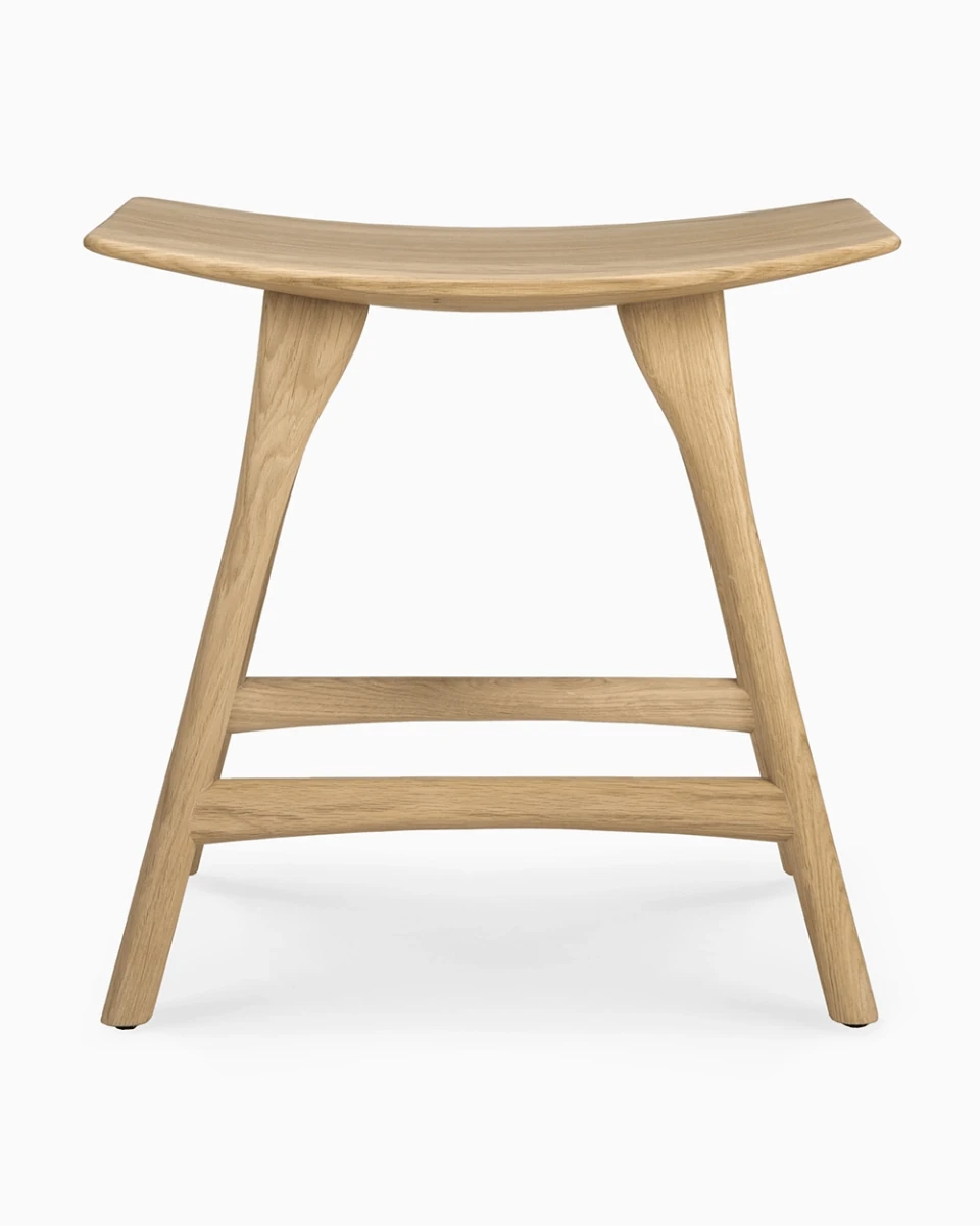 Natural Oak / No Cushion / Dining Height (19" Height)